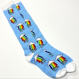 🌹🌈 Rainbow Cloud High Socks